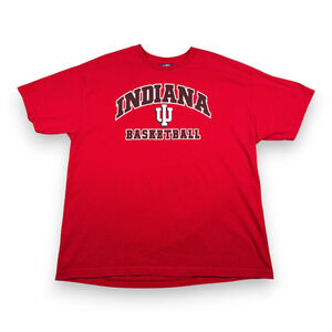 Vintage Indiana Basketball Shirt Adult EXTRA LARGE Red Hoosiers University Y2K